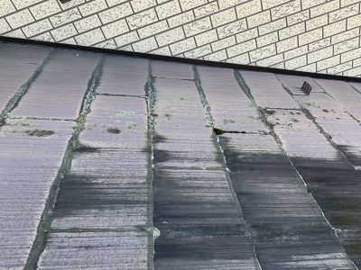 岐阜市 カバー工事前のスレート屋根