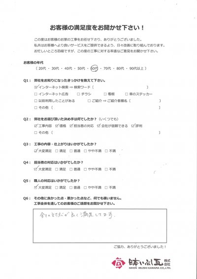 小牧市 マンション屋根修理工事 K様の声