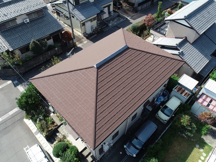 完成した屋根の写真