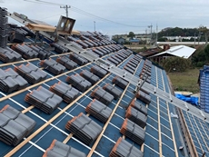 岐阜市の日本いぶし瓦施工の屋根工事
